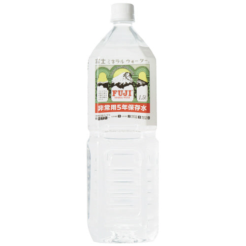 Água Mineral Fuji *b_Água de armazenamento de emergência por 5 anos 1500ml x 8 garrafas 5 ienes / 1500ML x 8 ienes