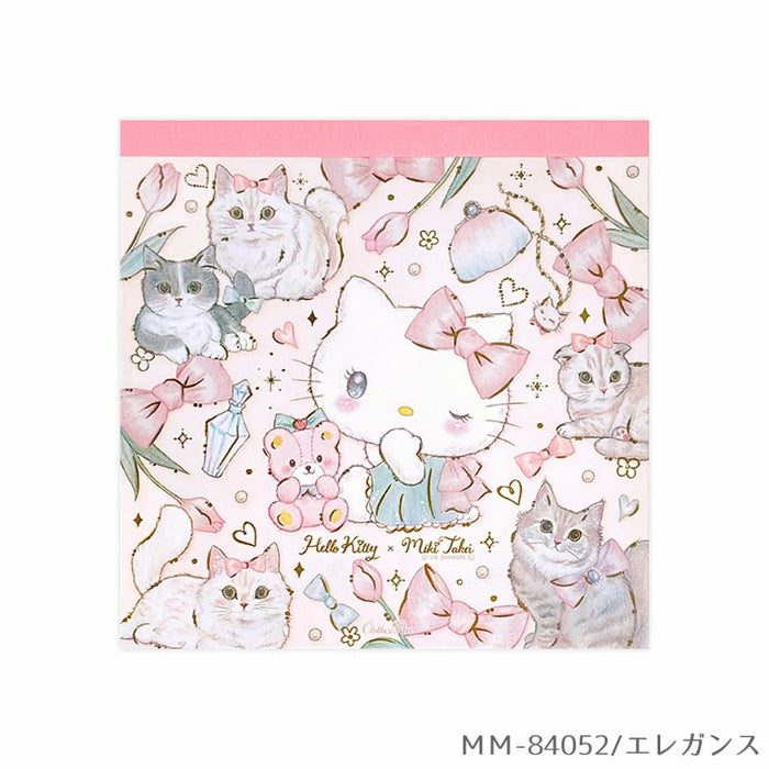 Square Memo Pad Sanrio Character x Takeimiki 4th collection 4th edition Stylish, Adult, Cute, Hello Kitty, Cinnamoroll, Kuromi, My Melody, Kogimyun (5 ชุด)
