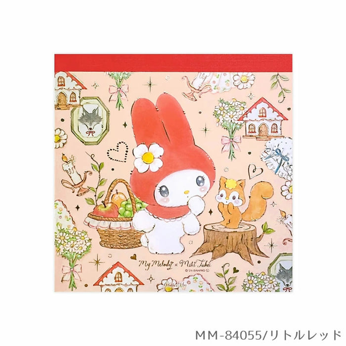Square Memo Pad Sanrio Character x Takeimiki 4th collection 4th edition Stylish, Adult, Cute, Hello Kitty, Cinnamoroll, Kuromi, My Melody, Kogimyun (5 ชุด)