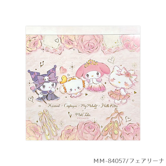 Square Memo Pad Sanrio Character x Takeimiki 4th collection 4th edition Stylish, Adult, Cute, Hello Kitty, Cinnamoroll, Kuromi, My Melody, Kogimyun (5 ชุด)