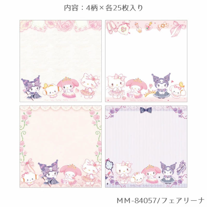 Square Memo Pad Sanrio Character x Takeimiki 4th collection 4th edition Stylish, Adult, Cute, Hello Kitty, Cinnamoroll, Kuromi, My Melody, Kogimyun (5 ชุด)