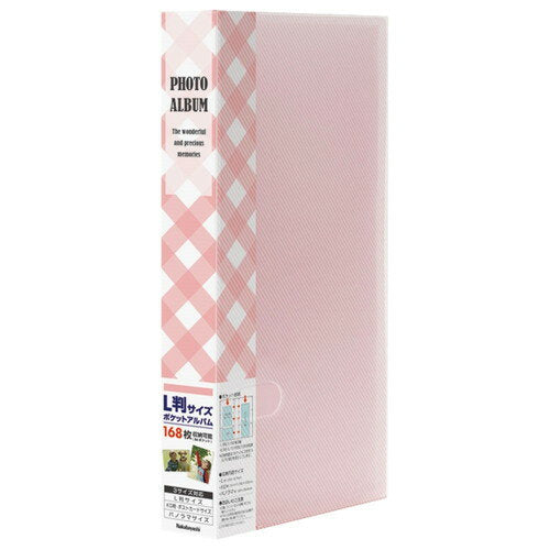 Nakabayashi ナカバヤシ フォトホルダー８４Ｐ／１６８ＥＸ／チェック／ピンク PHE1168A-P/G