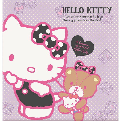 Nakabayashi ナカバヤシ １００ネンアルバム／クロ／Ｌ／ビス／キティ／パープル ｱH-LD-106-1