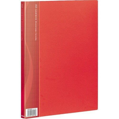 Nakabayashi ナカバヤシ クリアブツク／ベ－シツクカラ－Ａ４バン２０Ｐレツド CB1032R-N