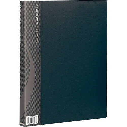 Nakabayashi ナカバヤシ クリアブツク／ベ－シツクカラ－Ａ４バン４０Ｐブラツク CB1033D-N