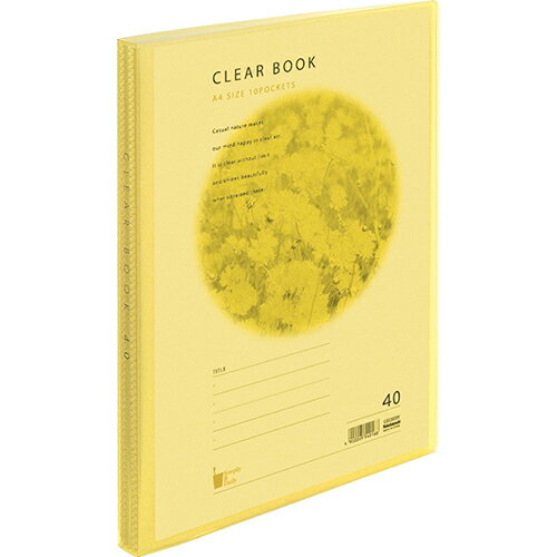 Nakabayashi ナカバヤシ クリアブツク／ウオ－タ－カラ－Ａ４バン４０Ｐイエロ－ CBE3033Y