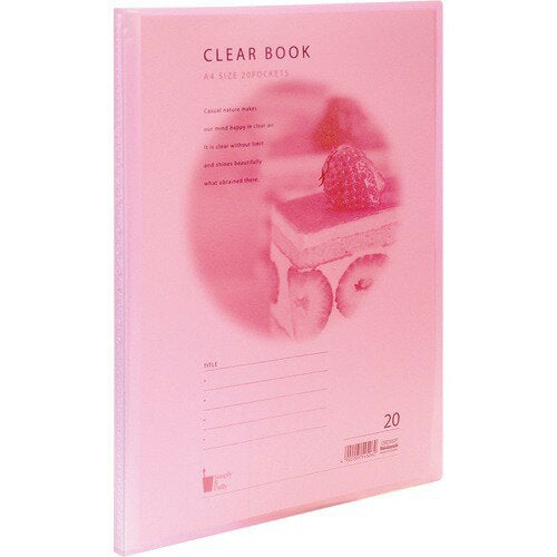 Nakabayashi ナカバヤシ クリアブツク／ウオ－タ－カラ－Ａ４バン２０Ｐピンク CBE3032P