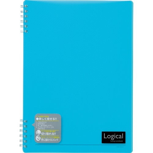 Nakabayashi ナカバヤシ ロジカルＷリングノ－トＰＰヒヨウシＢ５スカイブル－ NW-B506-SB