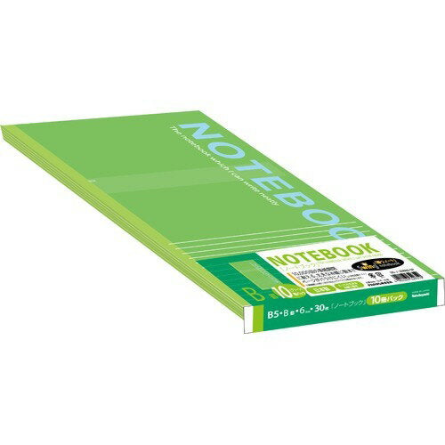 Nakabayashi ナカバヤシ ジツヨウノ－トＢ５Ｂケイ　グリ－ン　３０マイ　１０サツ SD-ﾉ-306B-10PG