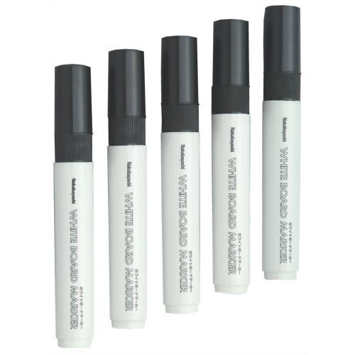 Nakabayashi ナカバヤシ ホワイトボ－ドマ－カ－クロ／５ホンセツト WMK-205D