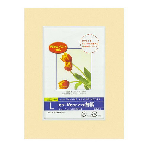Nakabayashi ナカバヤシ カラーＶカットマットダイシ／Ｌ／イエロー／Ｖ DGVM-L-Y/V