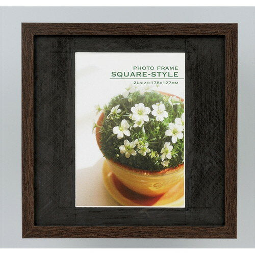 Nakabayashi ナカバヤシ モクセイスクエアフレ－ム／２Ｌ／ブラウン ﾌ-TQW-301-BR