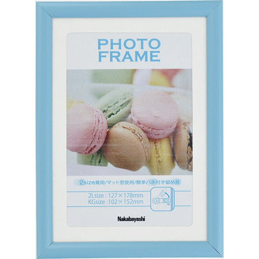 Nakabayashi ナカバヤシ ＰＶＣフオトフレ－ム／２Ｌ・ＫＧ／ブル－ ﾌ-TPS-301-B