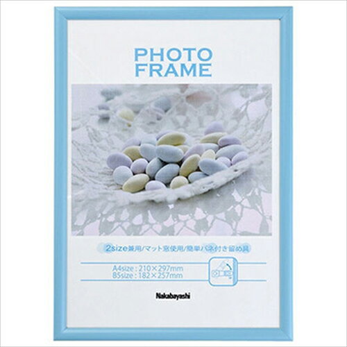 Nakabayashi ナカバヤシ ＰＶＣフオトフレ－ム／Ａ４・Ｂ５／ブル－ ﾌ-TPS-401-B