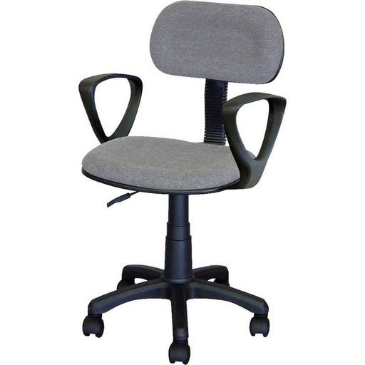 Nakabayashi ナカバヤシ ＯＡチェアローバックヒジツキグレー CNE-102N/B