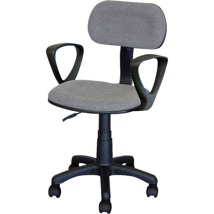 Nakabayashi ナカバヤシ ＯＡチェアローバックヒジツキグレー CNE-102N/B