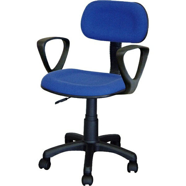 Nakabayashi ナカバヤシ ＯＡチェアローバックヒジツキブルー CNE-102B/B