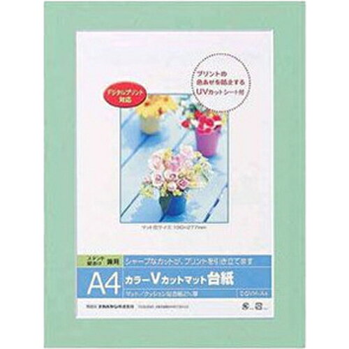 Nakabayashi ナカバヤシ カラーＶカットマットダイシ／Ａ４／グリーン／Ｖ DGVM-A4-G/V