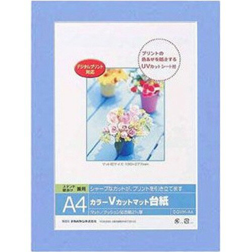 Nakabayashi ナカバヤシ カラーＶカットマットダイシ／Ａ４／ブルー／Ｖ DGVM-A4-B/V