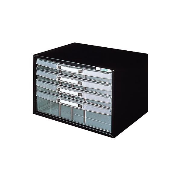 Nakabayashi ナカバヤシ アバンテケ－ス　Ａ４　ヨコガタ　４ダン　クロ AL-W4-D