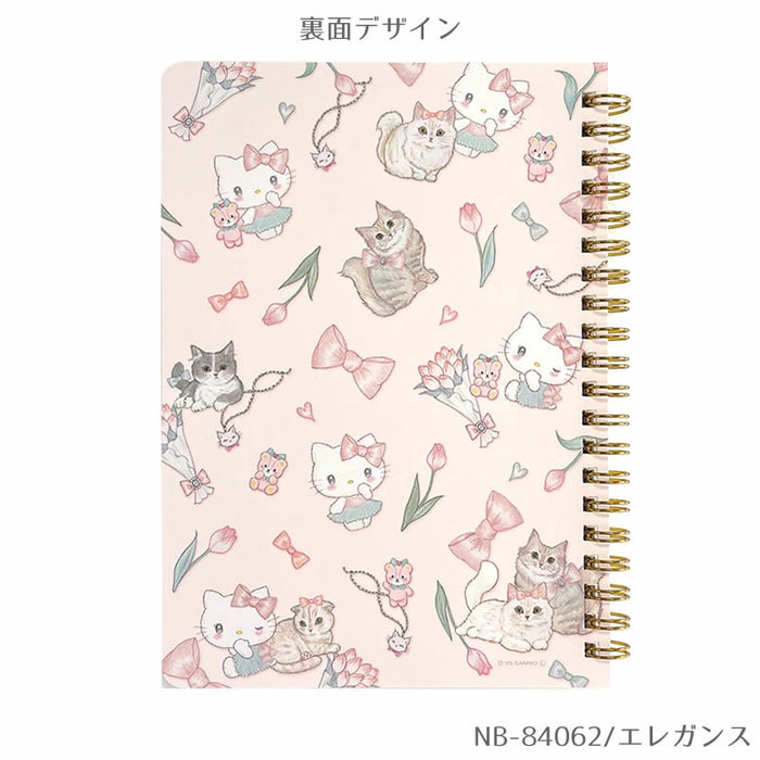 B6 saiz cincin notebook sanrio aksara x Takeimiki Koleksi ke -4 edisi ke -4 bergaya, dewasa, comel, hello kitty, cinnamoroll, kuromi, melodi saya (3 set)