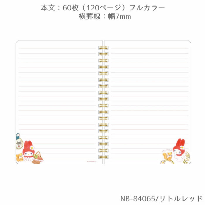 B6 saiz cincin notebook sanrio aksara x Takeimiki Koleksi ke -4 edisi ke -4 bergaya, dewasa, comel, hello kitty, cinnamoroll, kuromi, melodi saya (3 set)