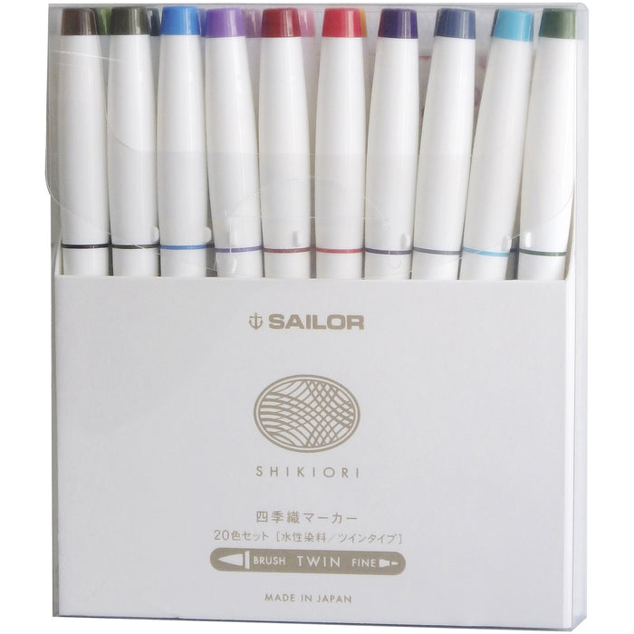 Sailor fountain pen SHIKIORI -Shikiori- Set penanda 20 warna