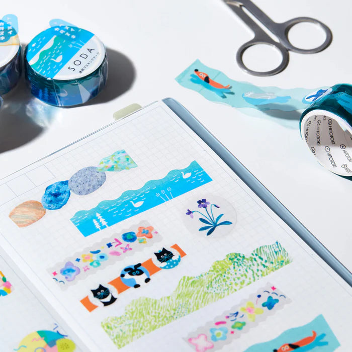 킹짐소다 투명 마스킹 테이프 SODA(몰드컷형) Duck Ike CMTD15-005 4971660060221