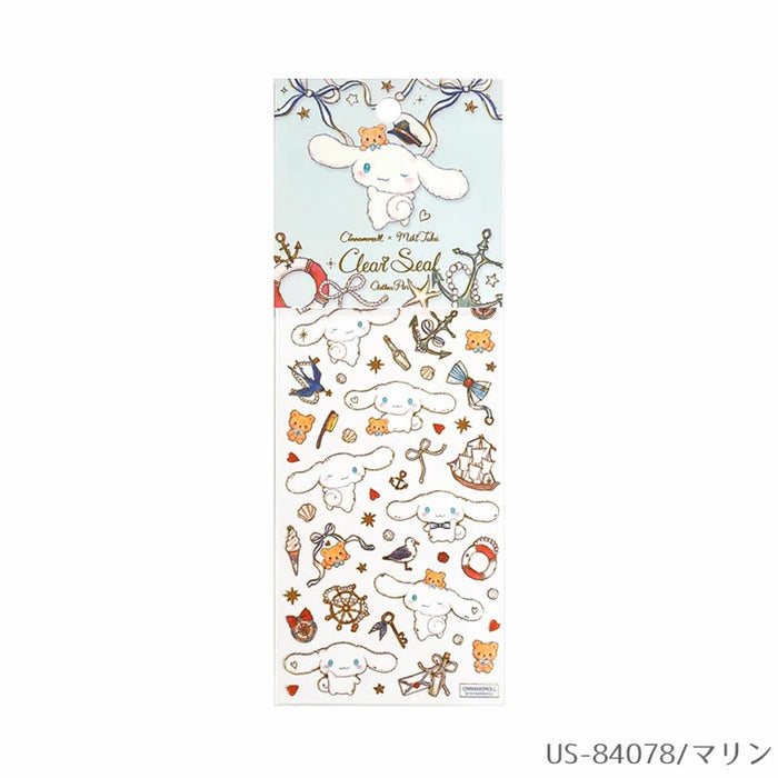 Kantfolie klart klistermærke Sanrio Characters x Takeimiki 4. kollektion 4. udgave Stilfuld, voksen, sød, Hello Kitty, Cinnamoroll, Kuromi, My Melody (10 sæt)