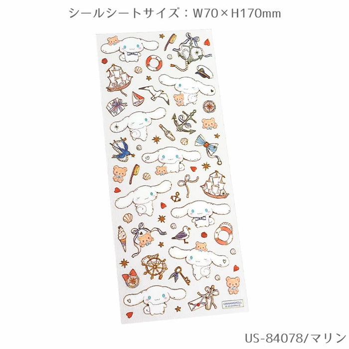 Kantfolie klart klistermærke Sanrio Characters x Takeimiki 4. kollektion 4. udgave Stilfuld, voksen, sød, Hello Kitty, Cinnamoroll, Kuromi, My Melody (10 sæt)