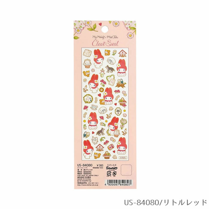 Kantfolie klart klistermærke Sanrio Characters x Takeimiki 4. kollektion 4. udgave Stilfuld, voksen, sød, Hello Kitty, Cinnamoroll, Kuromi, My Melody (10 sæt)