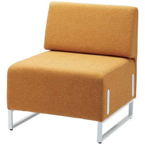 PLUS（プラス）オフィス家具 応接チェア LDP-W 背付 オレンジ　