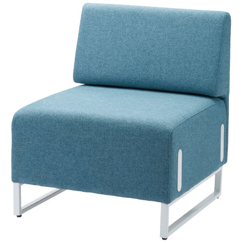 PLUS（プラス）オフィス家具 応接チェア LDP-W 背付 ブルー　