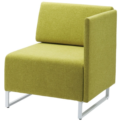 PLUS（プラス）オフィス家具 応接チェア LDP-W 背・左片肘付 イエローG　