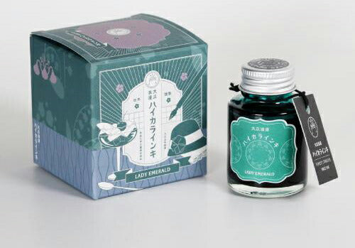 ギター 大正浪漫 ハイカラインキ レディエメラルド TRH-40ML-T66 万年筆用ボトルインク