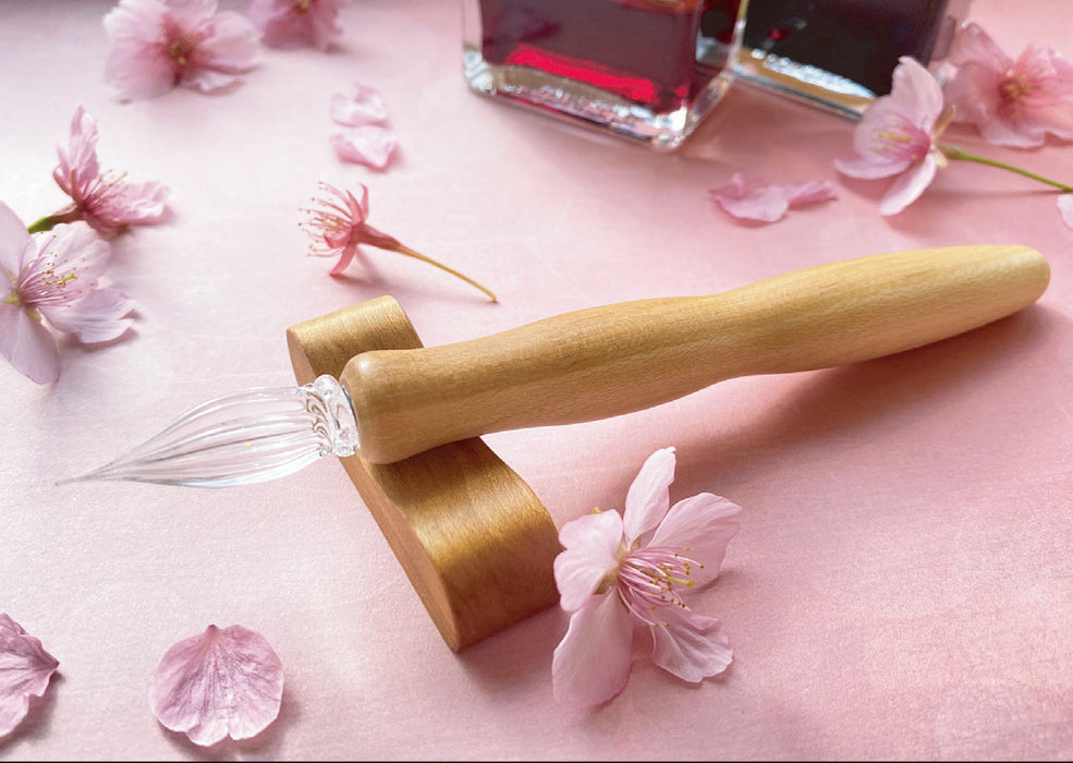 Water bamboo wood glass pens thousand cherry blossoms ECF170-002 Medium-character bamboo