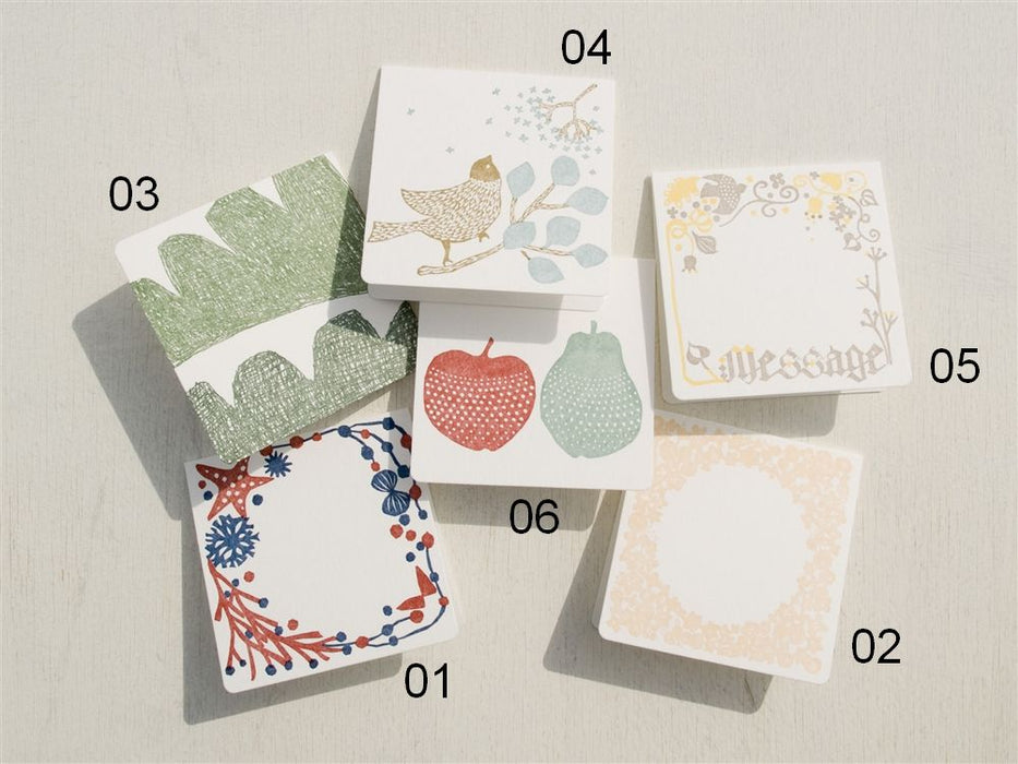 Kurashiki Design Letterpress Carte à deux volets Petite (Message) 26542-05