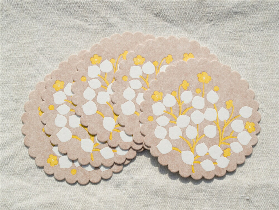 倉敷意匠 レタープレスのコースター5枚セット (road side から 26545-06