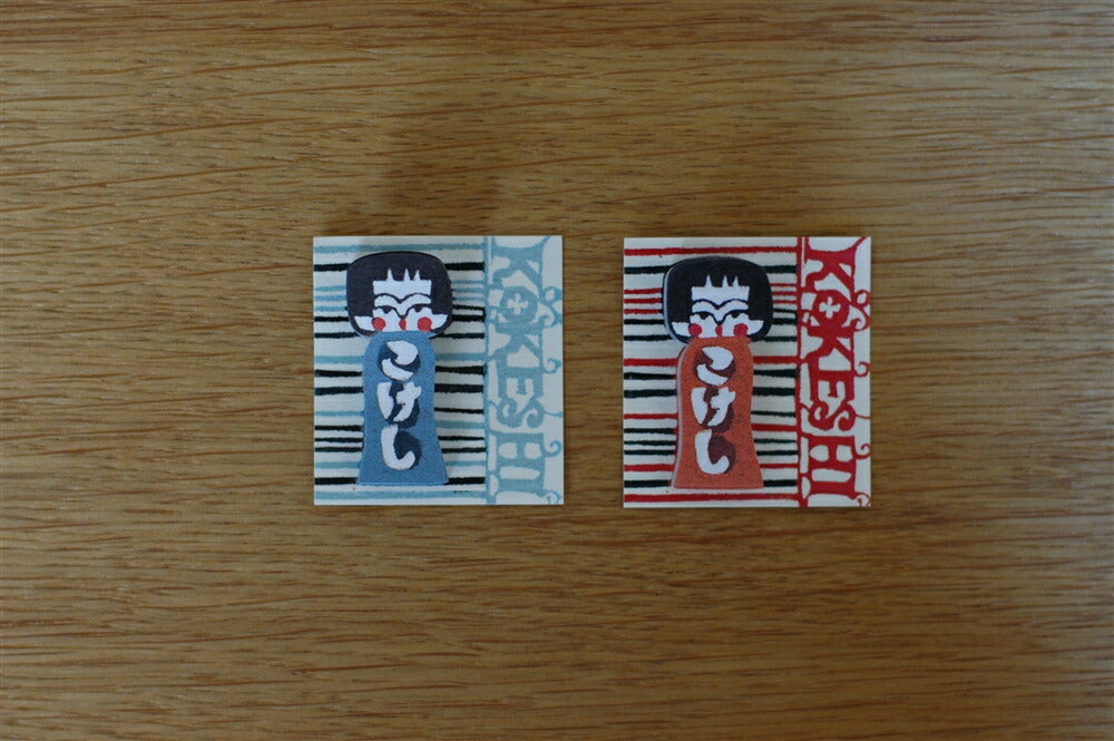 Kurashiki Design Mihoko Seki Kokeshi notas adesivas 50 peças (azul) 45375-02