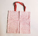 Kurashiki Design Mitsou Leinen quadratische Tasche Buchstaben (rot)