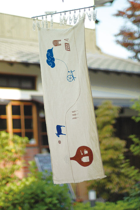 倉敷意匠 ノラヤ 厚地木綿手ぬぐい(羊とパン) 53090-01