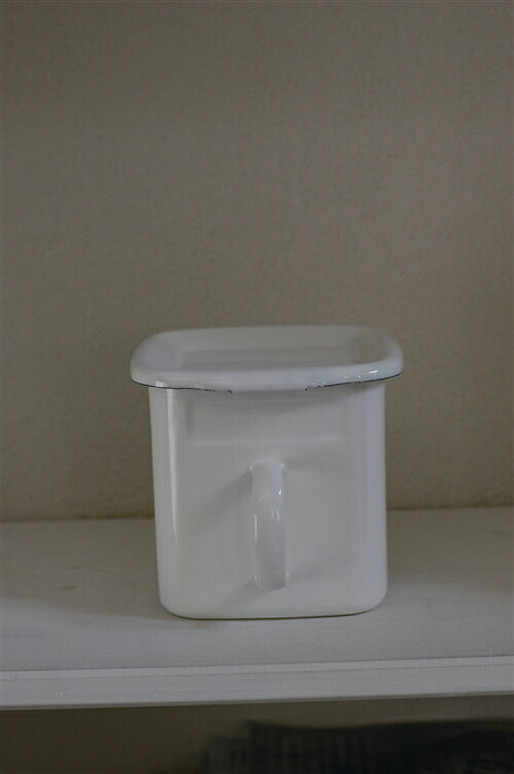 倉敷意匠 琺瑯 ホワイト キッチンストッカー(ほうろう蓋付き) 72130-02