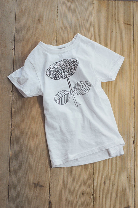 倉敷意匠 MIREI 半袖Tシャツ (白・M)アジサイ 98291-05