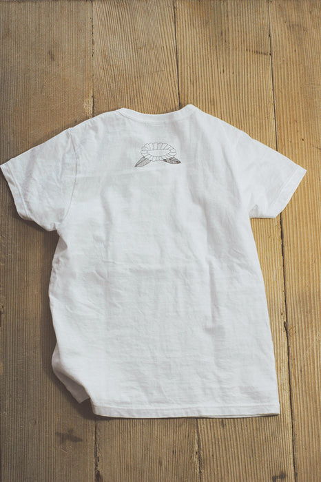 倉敷意匠 MIREI 半袖Tシャツ (白・M)花ワンポイント 98291-08