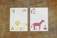 Kurashiki Design Torineko Bonbon-Nachrichtenkarte (Löwe + Zebra)
