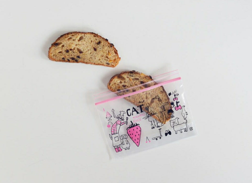 Kurashiki Design Toraneko Bonbon Gefrierbeutel S (Erdbeerkatze) 6 Stück