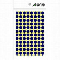 A-One Étiquette couleur bleue ronde 9 mm 14 feuilles 07002