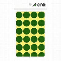 エーワン（A-one） カラーラベル 緑 丸型 20mmφ 14シート（336片） 07043