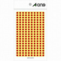エーワン（A-one） カラーラベル 赤 丸型 5mmφ 9シート（1,800片） 07061