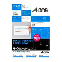 エーワン ラベルシール インクジェット 10面 100枚 28940